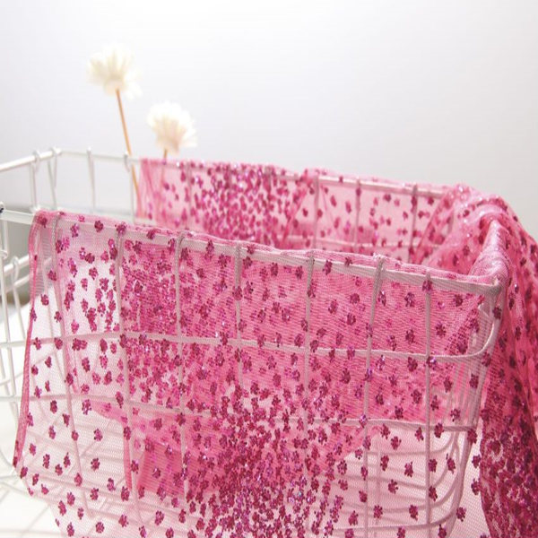 Nylon mesh with glitter